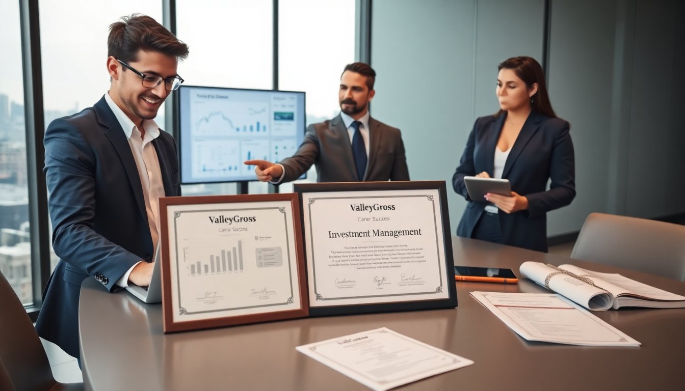 career success certificate investment management valleygross